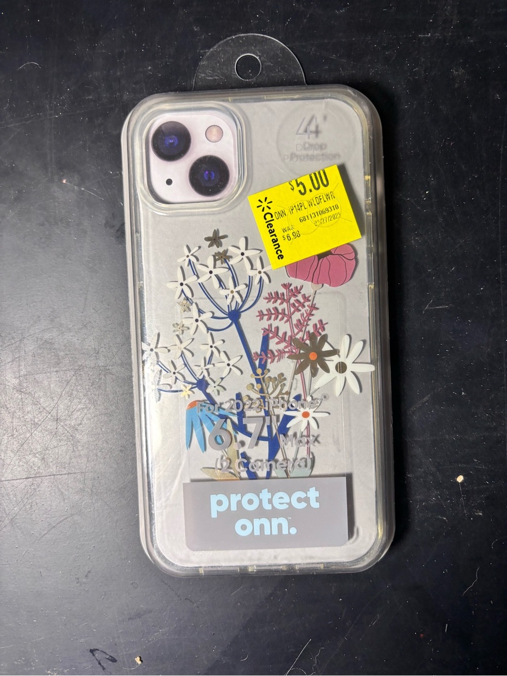 Clear Floral Phone Case for iPhone - Clear